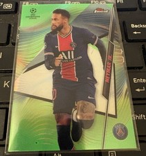 2020-21 Topps Finest UCL Neymar Jr #25 Green Refractor /99 PSG