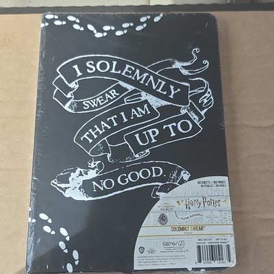 Harry Potter Solemnly Swear Journal Notebook 'I Am Up To No Good' Black
