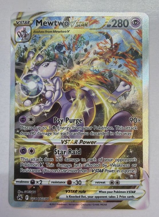 Pokemon Co Mewtwo VSTAR GG44/GG70 Crown Zenith GG Ultra Rare Holo EN 280HP