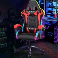 Image of RGB Gaming Chair with LED Lights and Ergonomic Computer Chair Reclining