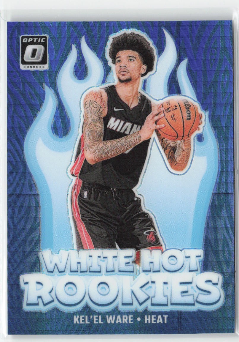 Kel'el Ware 2024-25 Donruss Optic White Hot Rookies Hyper Blue #/175 #5 Heat RC