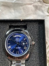 Men's Day/Date model in Stainless steel with blue face. Top build quality.