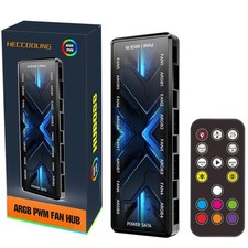 ARGB PWM Fan Hub Addressable 5V 3PIN 12V 4PIN PWM 2-in-1 RGB Case Fan Hub