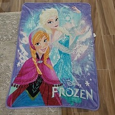 Disney Frozen Elsa Anna Silk Touch Throw 49" X 34" EUC