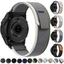 Nylon Loop Watchband Strap for Garmin Fenix 8 E 7X 6X Pro 7 7S 6 6S 5X 5S 5 Plus