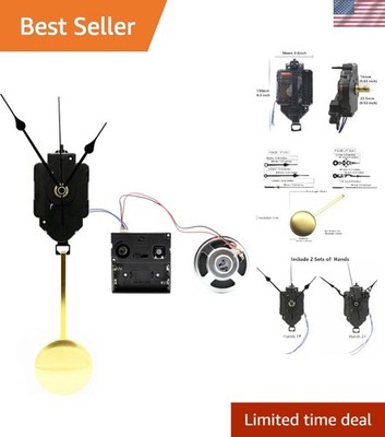 DIY Pendulum Clock Movement with Chiming Feature - Includes Multiple Hands
