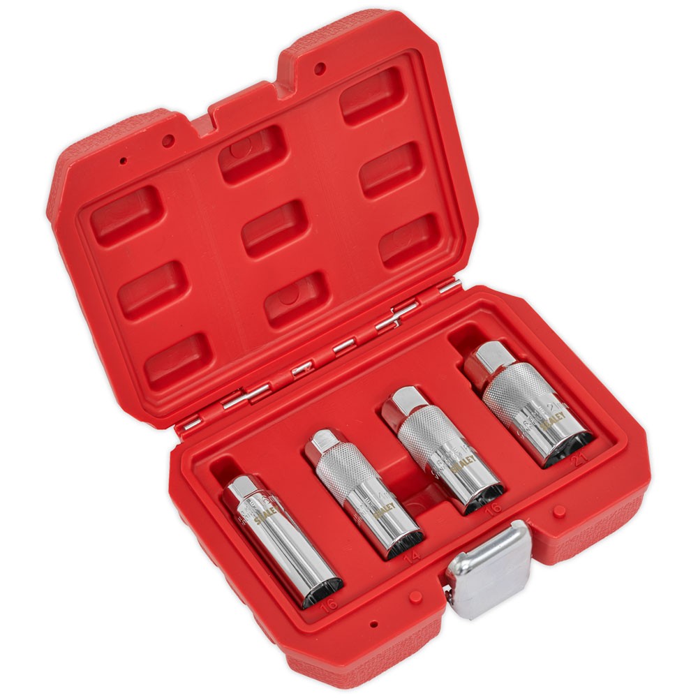Sealey Spark Plug Socket Set 4pc 3/8""Sq Drive