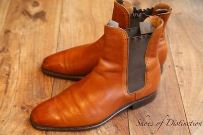 Joseph Cheaney Tan Brown Leather Chelsea Boots Shoes UK 7.5 US 8.5 EU 41.5
