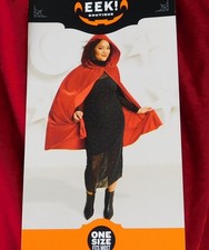 Adult Velvet Hooded Cape Halloween Costume Accessory Red One Size