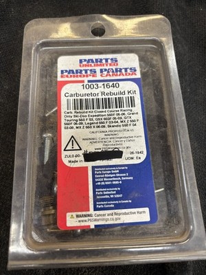 Parts Unlimited Carb Rebuild Kit - 1003-1640 14-2