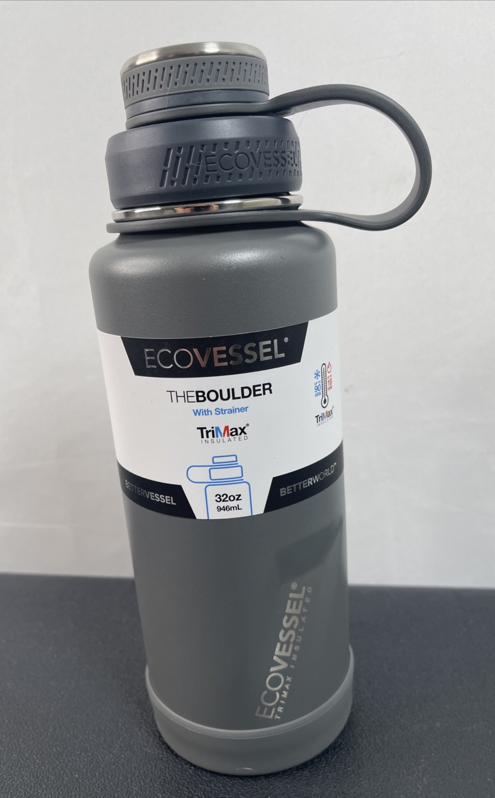 EcoVessel BOULDER Stainless Steel Insulated Water Bottle 32 