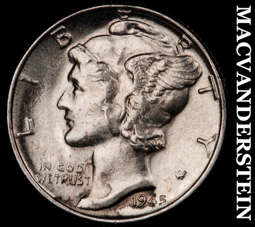 1942 Silver Mercury Dime - Choice Gem Brilliant Uncirculated  Lustrous  #i7581