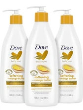 3 Pack Dove Body Love Softening Mango Butter Body Lotion Ceramide 13.5 fl oz ea