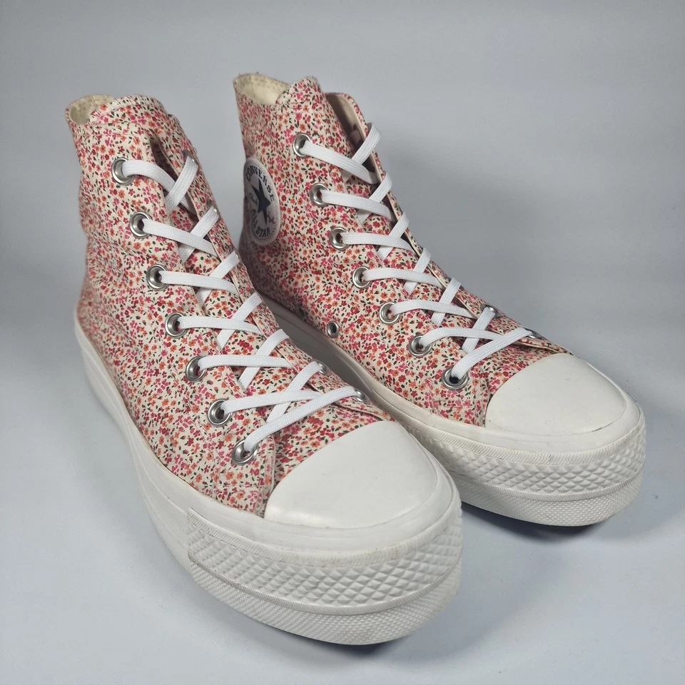 Converse Trainers Women Platform Size 5 Chuck Taylor All Star Lift Ditsy Floral - Image 4 of 4