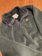 VTG Woolrich Polartec 1/4 Snap Fleece Pullover Mens XL Green USA Made Outdoors