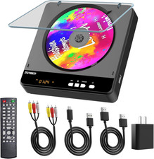 Portable DVD Player, All Region Free DVD Player with 1080P HDMI Upscaling for Sm