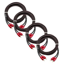 AudioQuest Golden Gate RCA Cable; 3m Stereo Interconnect; Lot of 4 (Unused)