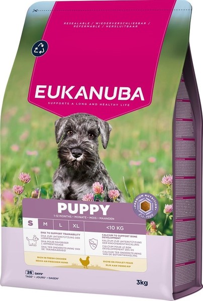 Eukanuba Puppy Trockenfutter Mit Huhn FüR Welpen Kleiner Rassen 3 Kg-image