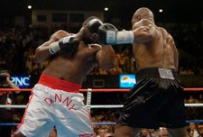 Danny Williams white trunks and Mike Tyson black trunks fights eac 2004 Photo 50