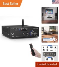 HiFi Digital Amplifier, Bluetooth 5.3 200W Dual 2 Channel 2x100W Class D Ster...