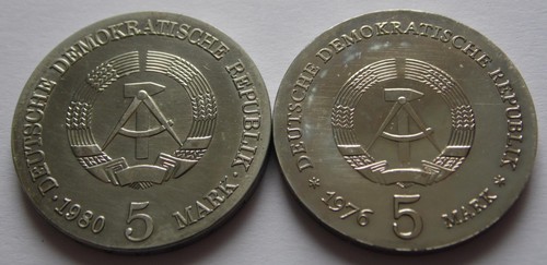 DDR 5 Mark 1975 und 1976, Adolf von Menzel und Ferdinand von Schill - Picture 5 of 5