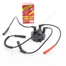 5112 4-Wire Spark Plug Ignition Wires 7mm Silicone EPDM + Distributor Cap