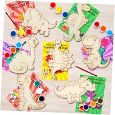 26 Sets of Dinosaur Wood Paint Crafts Set Valentine's Day Gifts for Kids with