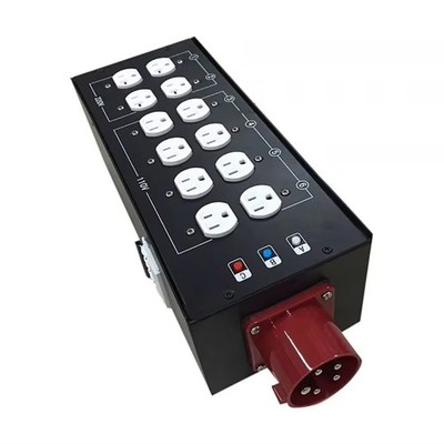 32A 3Phase Power Input Edison 20amp Power Distribution Box for Lighting System