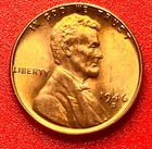 1946-D Lincoln Wheat Cent Penny GEM RED BU From an Original Bank Roll