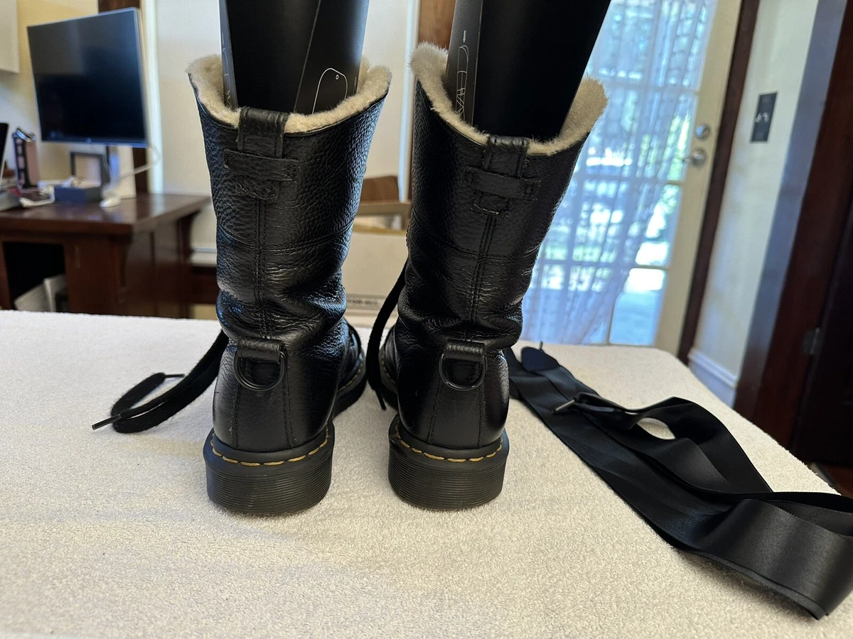 doc martens aimilita black flowers