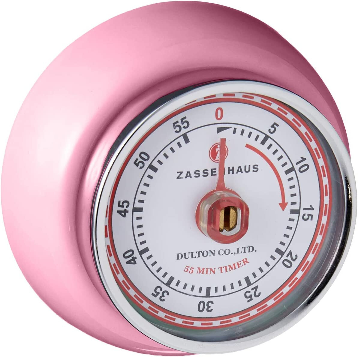 Zassenhaus Magnetic Retro Kitchen Timer Pink