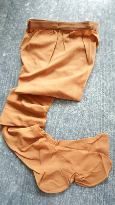 Collant Vintage Nylon Voile Fin, MADE IN FRANCE, Taille 1 (FR36/38), Beige