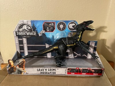 Mattel Jurassic World GRAB 'N GROWL INDORAPTOR Action Figure 17