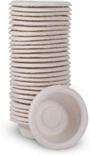 Small Biodegradable Gecko Food  Water Cups 100 Ct, Tan SPC-100 