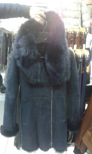 Luxus MONTON Winter Mantel Echtpelz Damen Schafspelz - 第 3/3 張圖片
