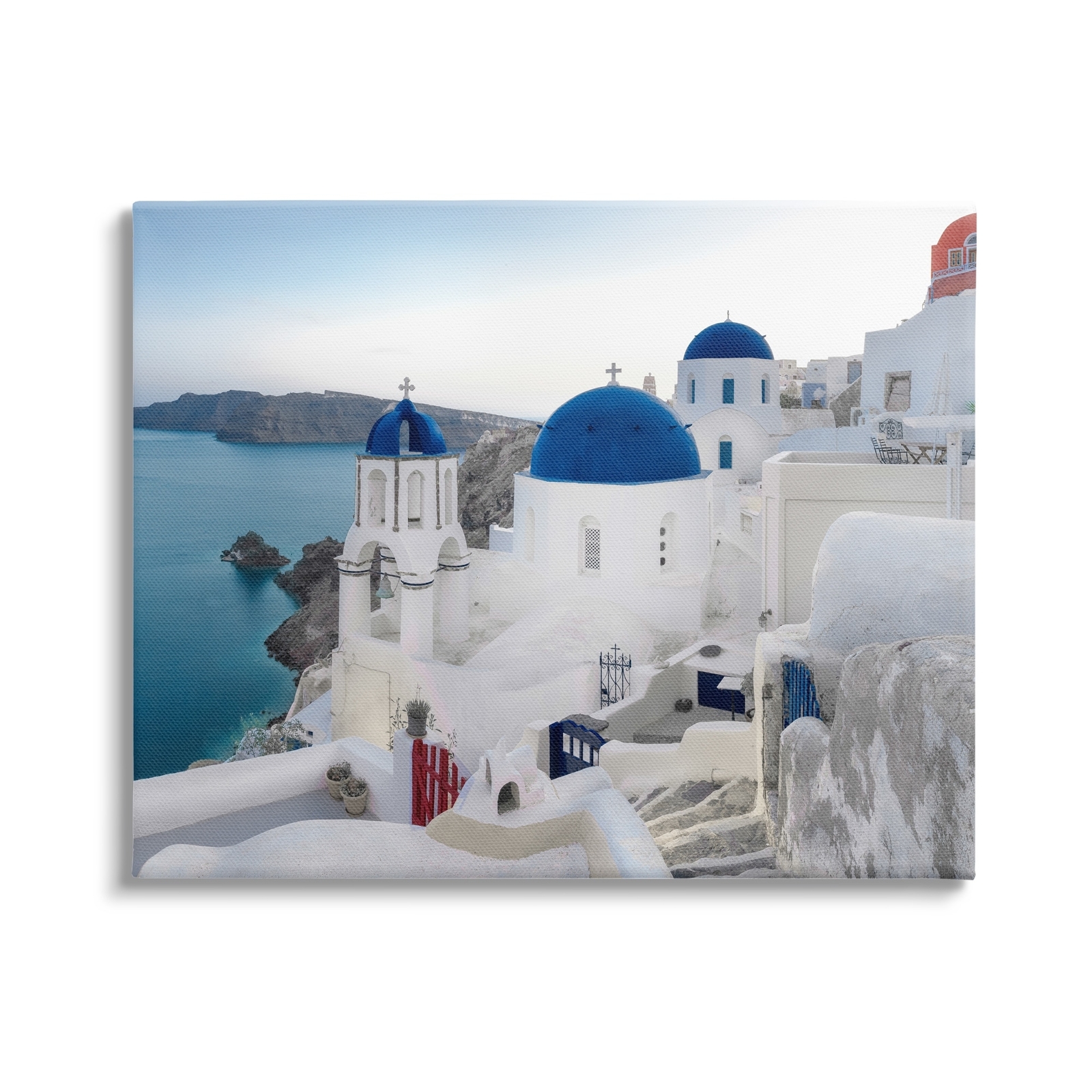 Stupell Ocean View City Landscape Beautiful Architecture White Buildings Canvas
