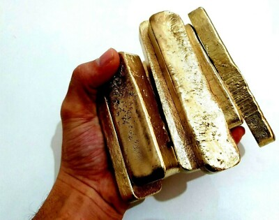 #ad 281 Grams Scrap gold bar for Gold Recovery Melted Different Computer Coin Pins $58.00