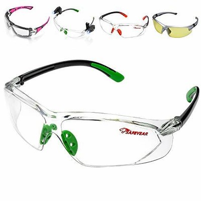 SAFEYEAR Occhiali Protettivi da Lavoro Uomo Trasparenti con Lenti Verde |  eBay