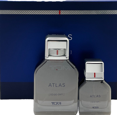 TUMI ATLAS [ 00:00 GMT ] 2 PCS GIFT SET FOR MEN EDP 3.4 Oz and 1.0 Oz BRAND NEW!