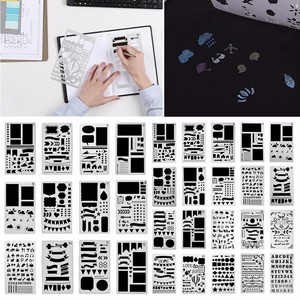 12-20pcs-Bullet-Journal-Stencil-Set-Plastic-Planner-DIY-Drawing-Template-Diary