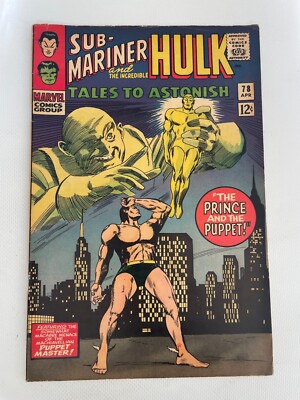 Tales To Astonish # 78 FN/VF Marvel Comic Book Hulk Sub-Mariner Silver 18 LI8
