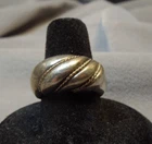 Vintage Sterling Silver Ribbed Dome Band Ring Size 7.75