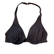 Women's Victoria's Secret black halter bikini top size 34B