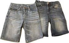 The Childrens Place Boys Denim Jean Shorts Blue Size 6 Two Pairs Adjustable