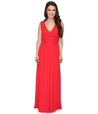 BCBG MaxAzria 'Norah' ~ Red Double V Tie Waist Evening Gown 4P NEW $298 |  eBay