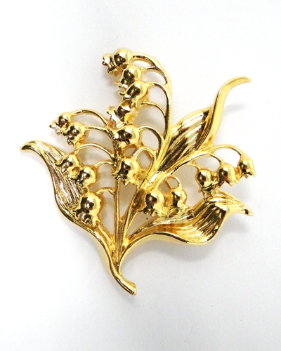 Vintage Avon Seasonal Bouquets Pin - Lily of the Valley - Picture 2 of 4