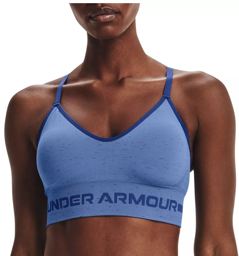 Under Armour Women's Seamless Low Impact Long Sports Bra Tech Blue NWT XS