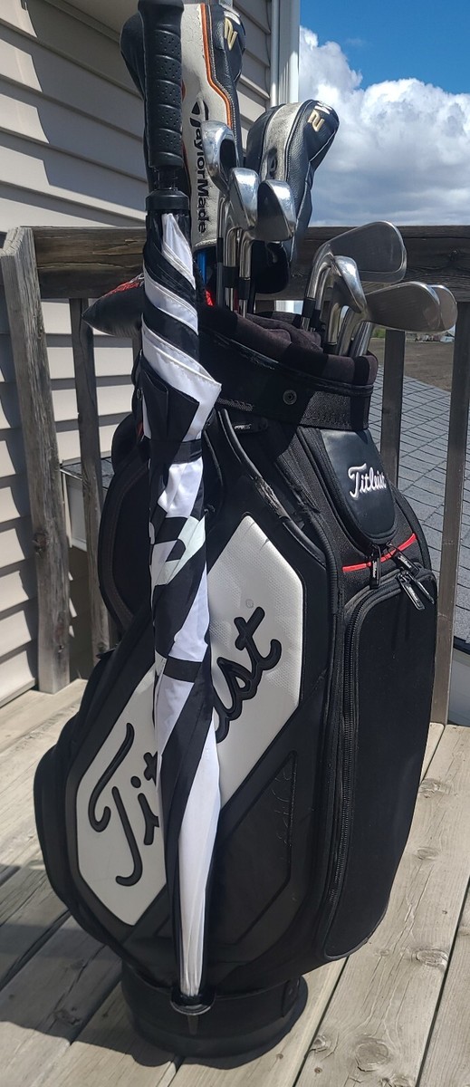 Titleist Midsize Tour Staff Bag - Black/White/Red | eBay Titleist Midsize Tour Staff Bag - Black/White/Red | eBay