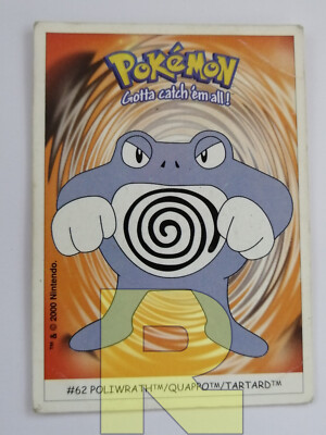 Poliwrath #62  Dunkin Boomer Karte/Sticker 2000  Pokemon  Gut-