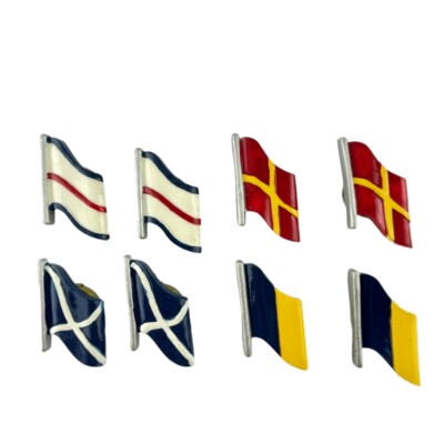 Button Covers Flags Nautical Boating Sailing Naval Alphabet Lot of 8
